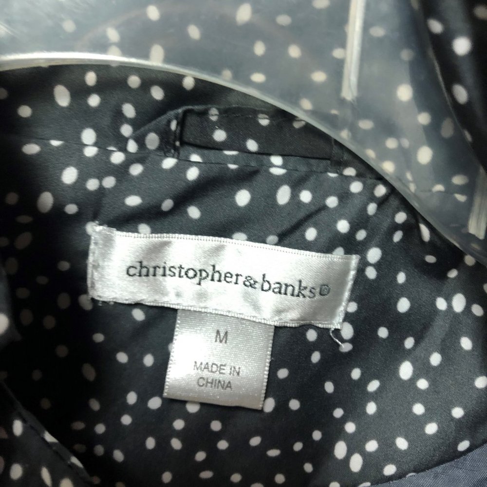 Christopher and Banks grey and white polka dot ladies vest size medium - Picture 4 of 6
